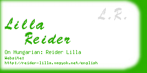 lilla reider business card